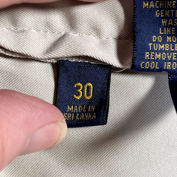 Polo Ralph Lauren Golf Shorts Mens 30 Beige Performance Stretch Classic Fit 9" - Picture 11 of 12